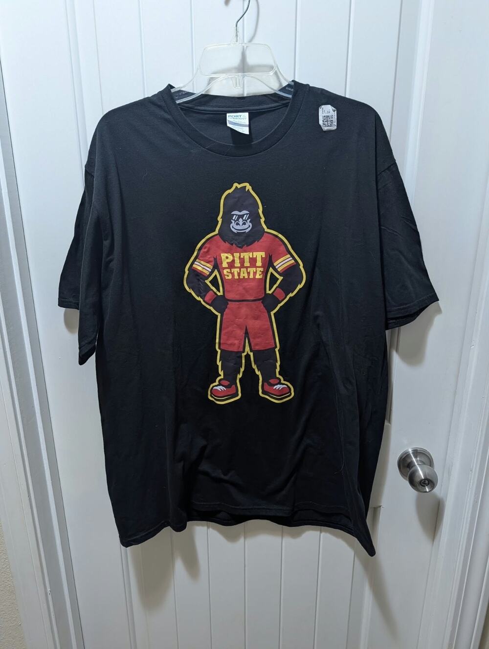 NEW! Pitt State Gorillas NCAA Port & Co Black Short Sleeve T-Shirt Men's XL